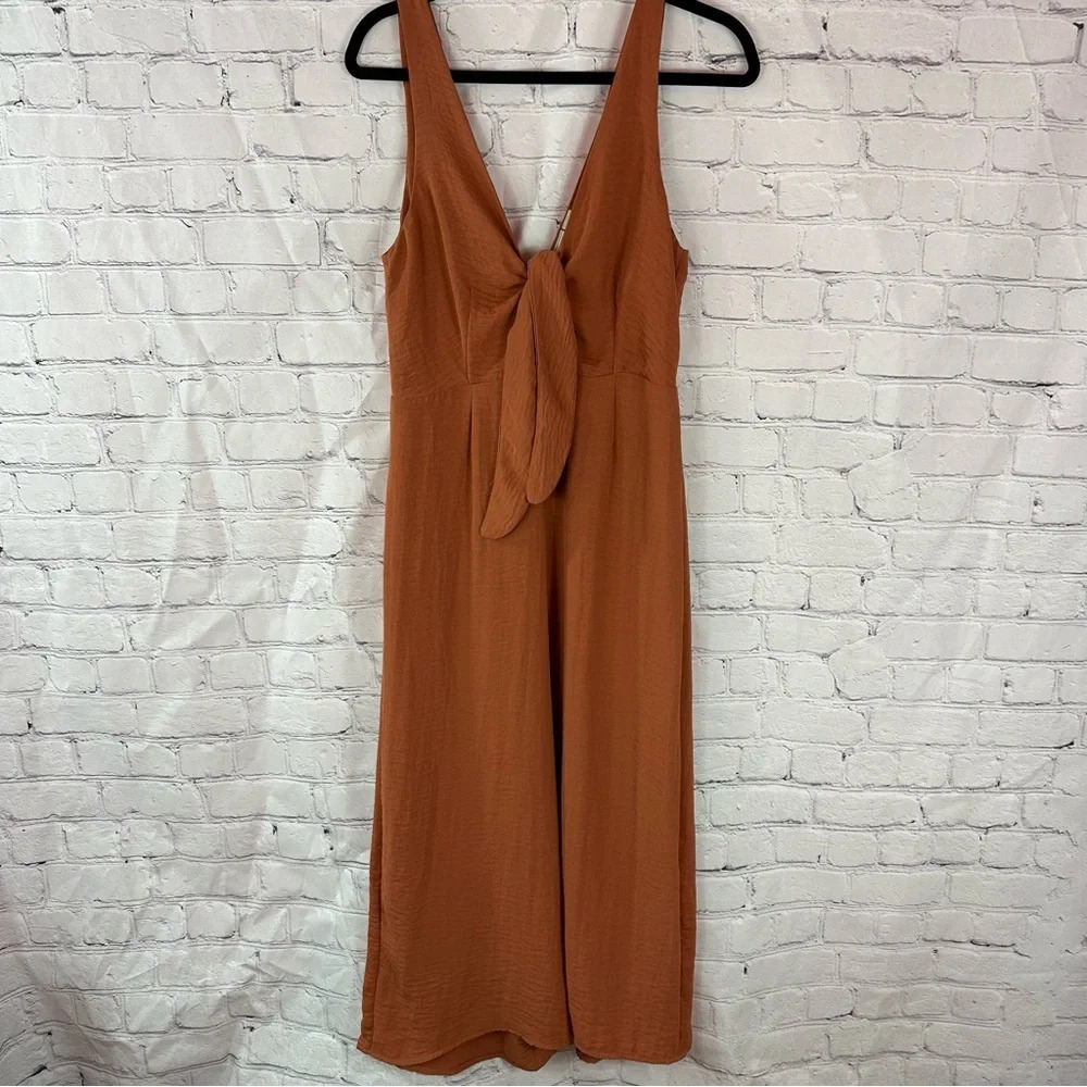 somedays lovin under the moon jumpsuit sz small cropped legnth rust brown